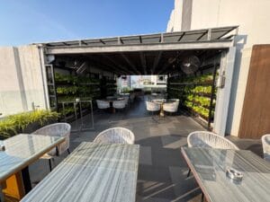 Outdoor patio seating. Smoking area as well.