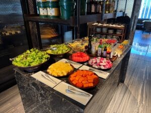 Fruit and salad area. Some of the best watermelon ever!