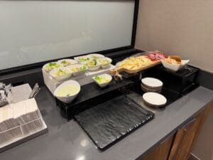Salads and cheese platter