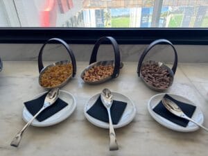 During the day, snacks are offered.